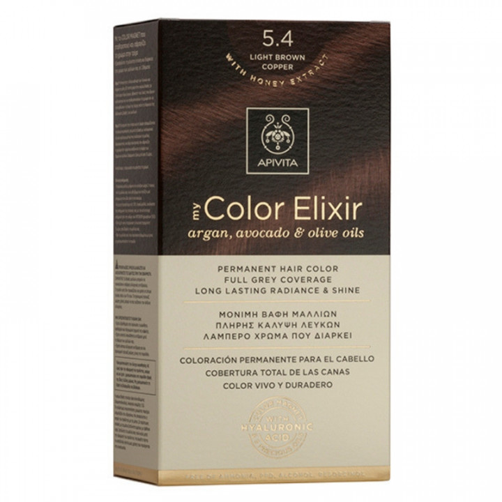 Apivita Hair Dye My Color Elixir 5.4 Light Brown Copper