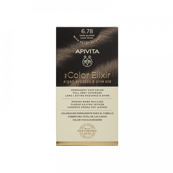 Apivita Hair Dye My Color Elixir 6.78Dark Blonde Sand Pearl