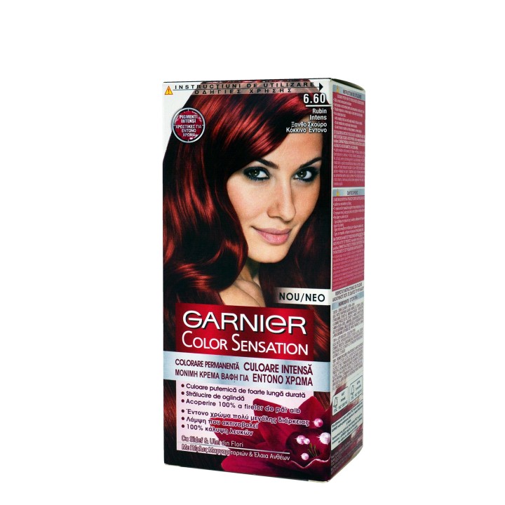 Garnier Hair Dye Color Sensation Blonde Dark Red Intense No 6 60 110Ml 1pc