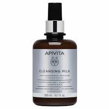 Apivita Cleansing Milk 3 In 1 Cleansing Milk Face & Eyes With Chamomile & Honey 300ml