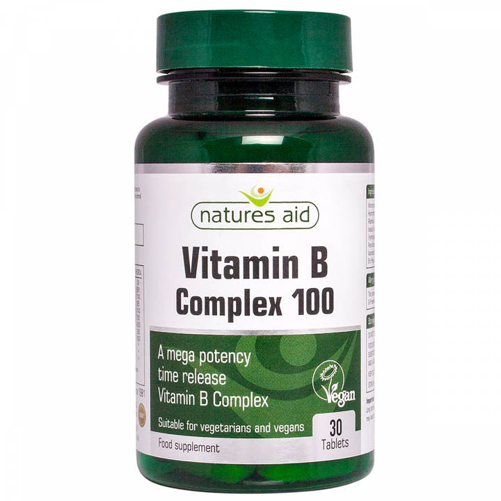 Natures Aid Vitamin B Complex 100Mg 30 Tablets