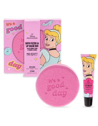 MAD BEAUTY PRINCESS YOURSELF BATH FIZZER & LIP BALM CINDERELLA