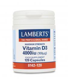 LAMBERTS VITAMIN D3 HIGH STRENGTH 1000IU 120 CAPSULES