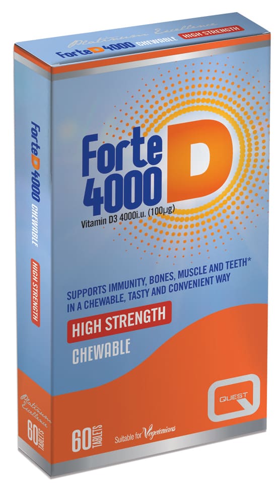 Quest Forte Vitamin D3 4000Iu (100Mg) 60 Tablets