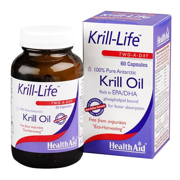 Health Aid Krill-Life Krill Oil Rich Source of Omega 3 60 Capsules