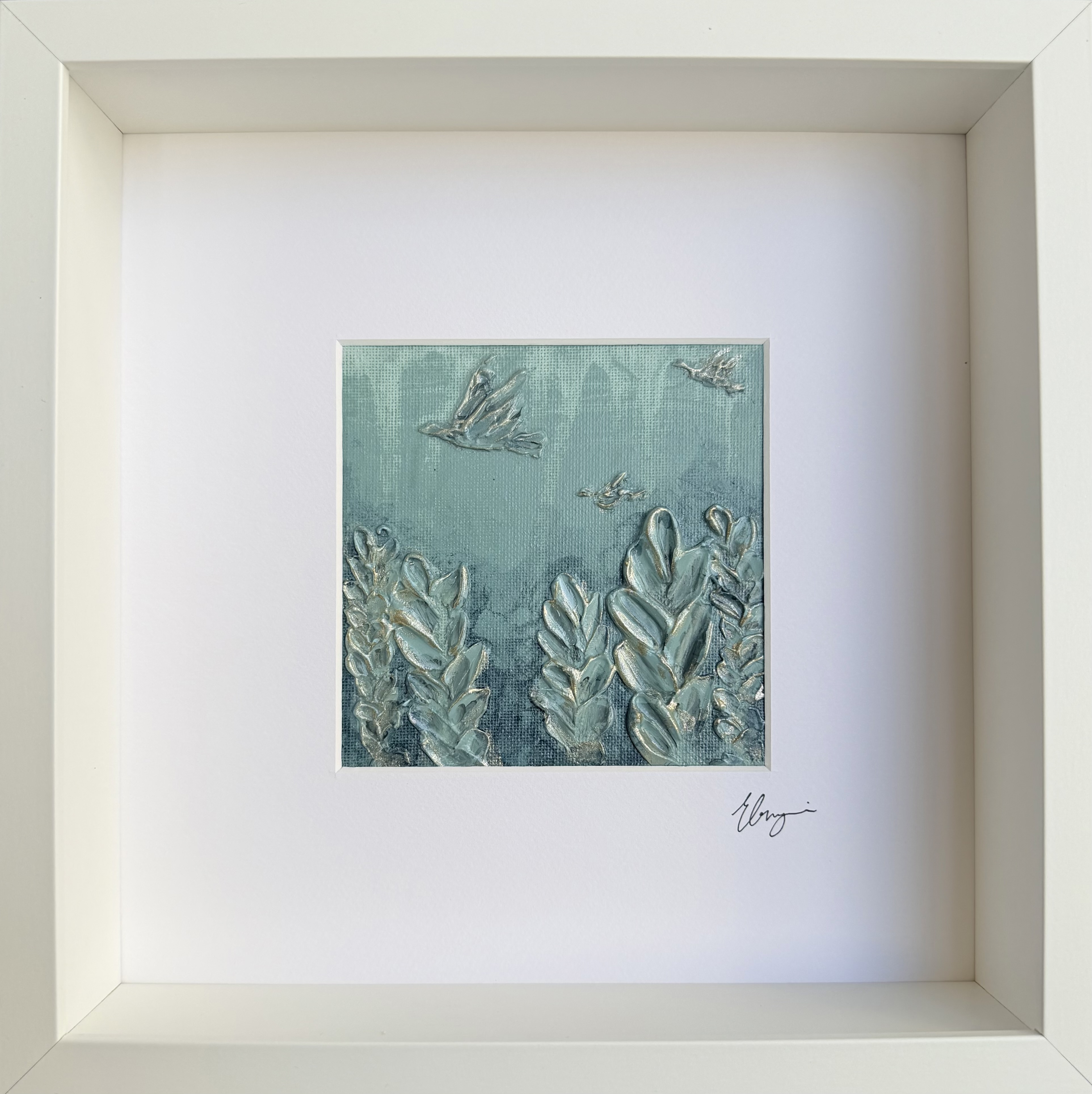 Through the Rain - 13x13cm (Framed 27x27cm)