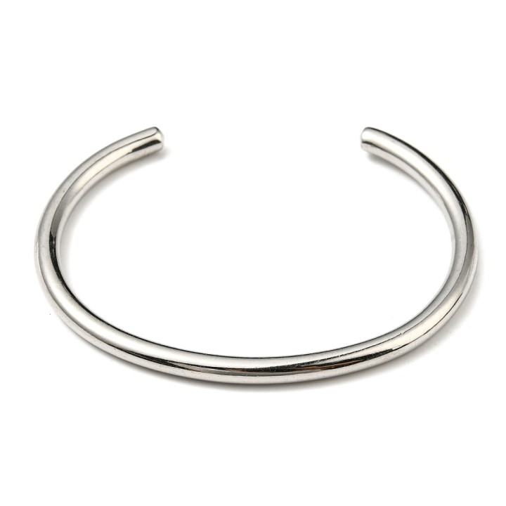 Perlarosa World Simple Thin Cuff Bangle Silver