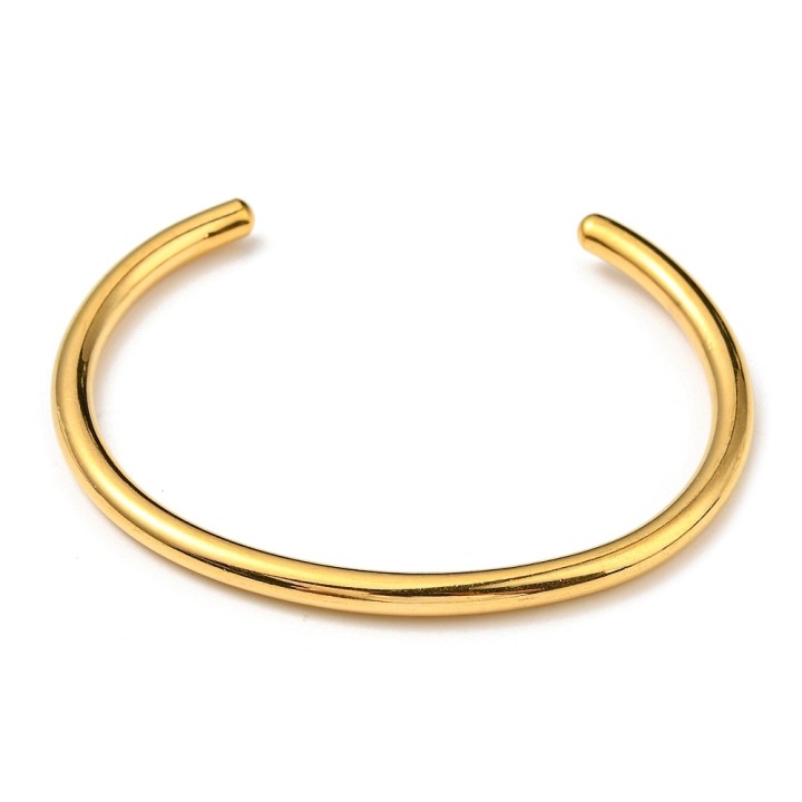 Perlarosa World Simple Thin Cuff Bangle Gold