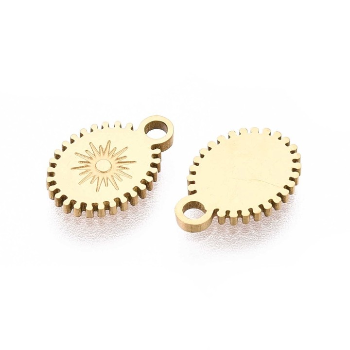 Perlarosa World Mini Oval Sunburst Charms