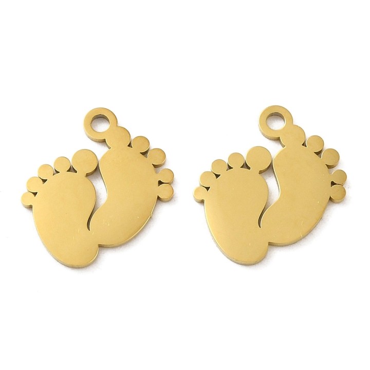 Perlarosa World Footprint Charm Gold