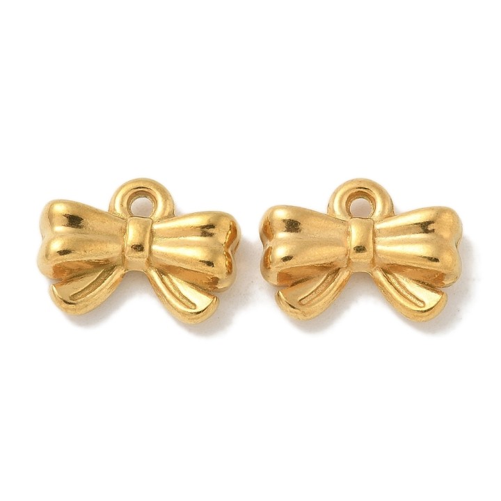 Perlarosa World Mini Bowknot Charms Gold