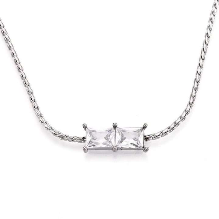 Perlarosa World Rectangle Crystal Necklace