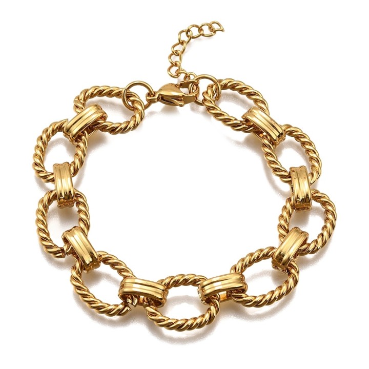 Perlarosa World  Bracelet – Bold & Timeless Chain Design Gold