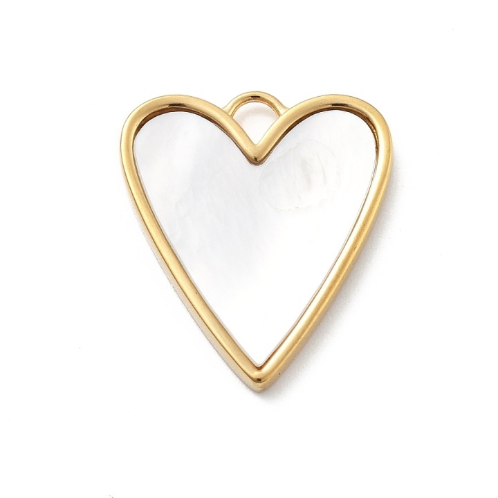 Perlarosa World White Shell Heart Pendant – Minimalist Elegant Design