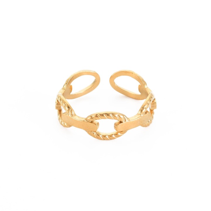 Perlarosa World Elegant Open Cuff Ring (adjastable) Gold
