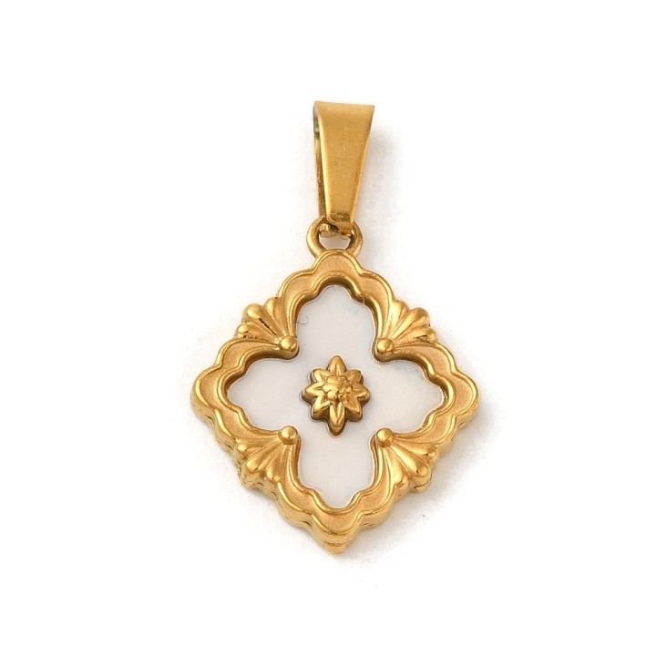 Perlarosa World Vintage Flower Shell Pendant