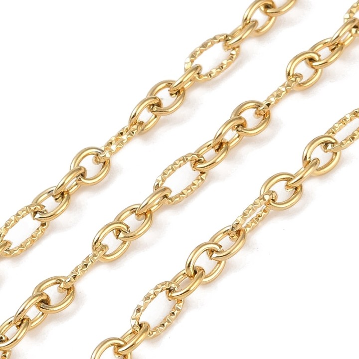 Perlarosa World Title: Textured Link Chain with Spool