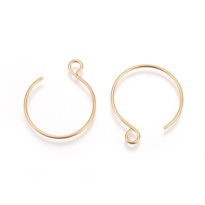 Perlarosa World Circle Earring Hooks (pair) Gold