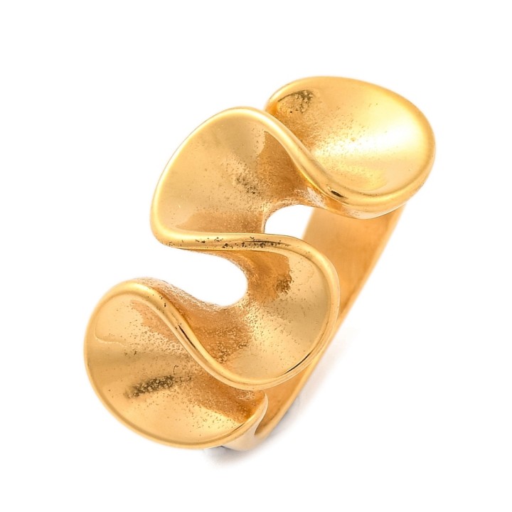 Perlarosa World Golden Wave Ring - Size 7