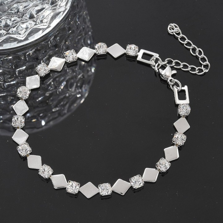 Perlarosa World Geometric Crystal Bracelet Silver