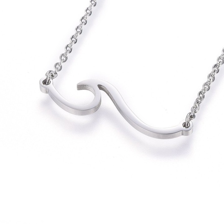Perlarosa World Wave Pendant Necklace Silver