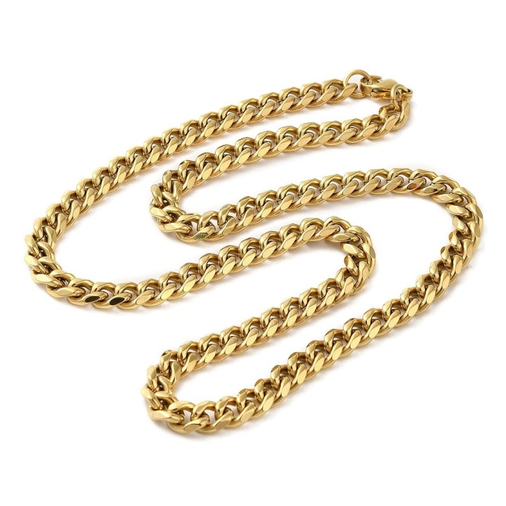 Perlarosa World  Bold Cuban Chain Necklace  Gold
