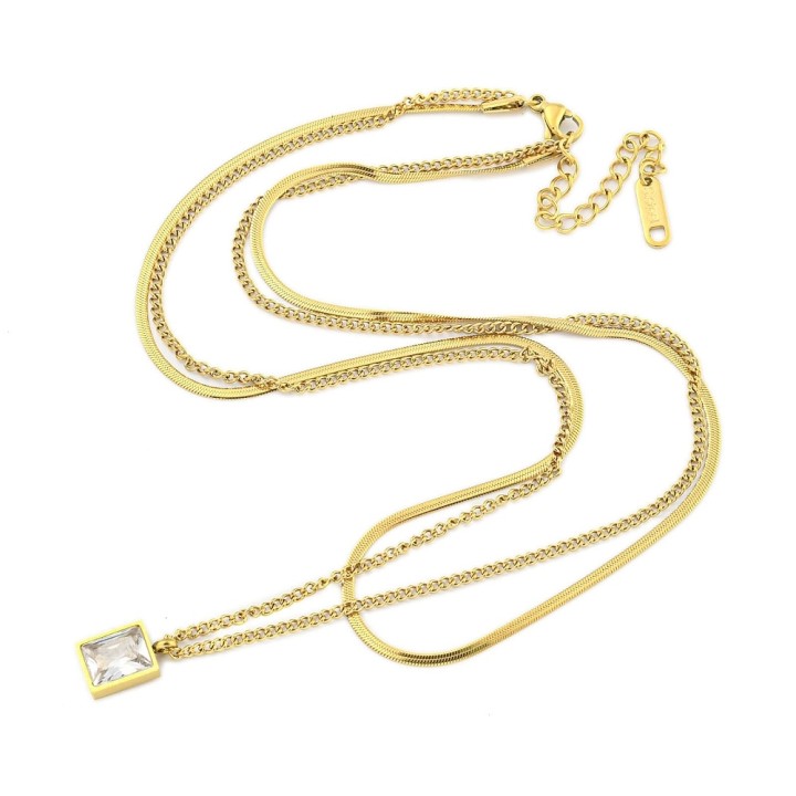 Perlarosa World  Clear Crystal Pendant Necklace