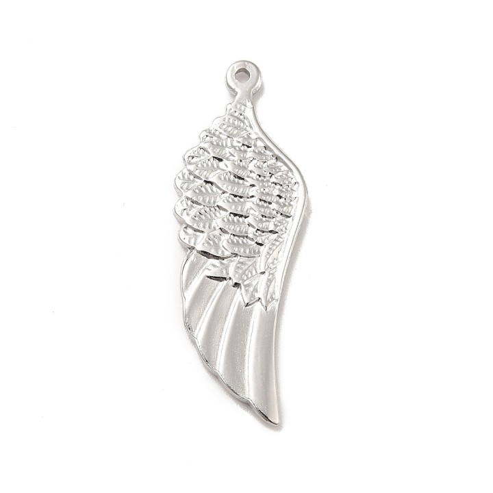 Perlarosa World Wing Textured Pendant Silver