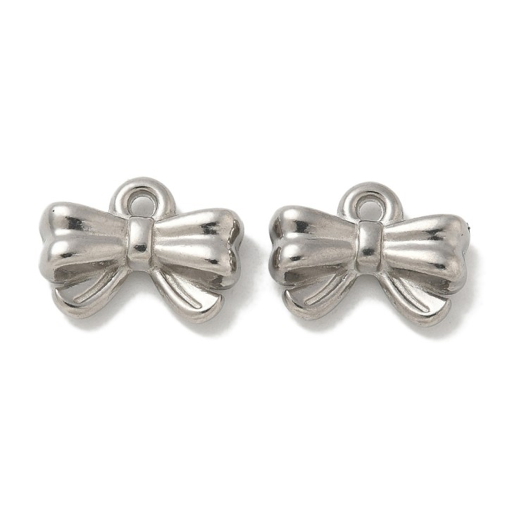 Perlarosa World Mini Bowknot Charms Silver