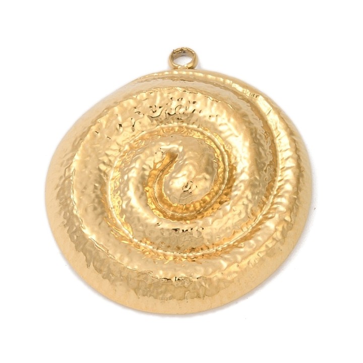 Perlarosa World Hammered Spiral Vortex Pendant