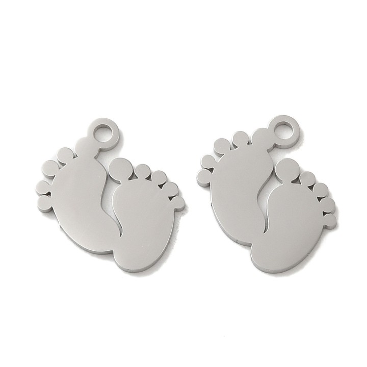 Perlarosa World Footprint Charm Silver