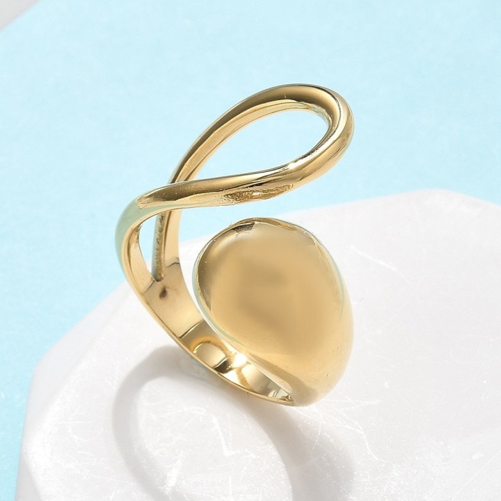 Perlarosa World Modern Fluid Cuff Ring Gold