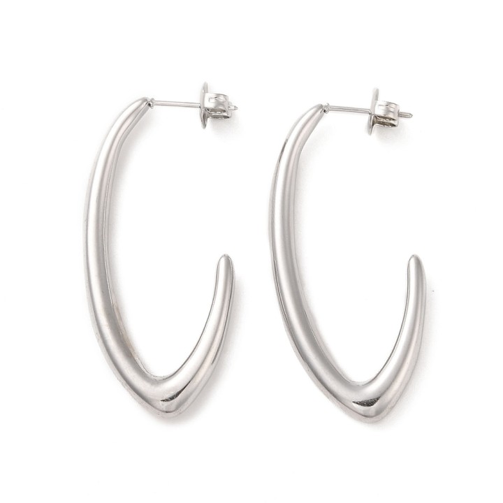 Perlarosa World Sculptural Gold-Tone Curved Earrings  Silver