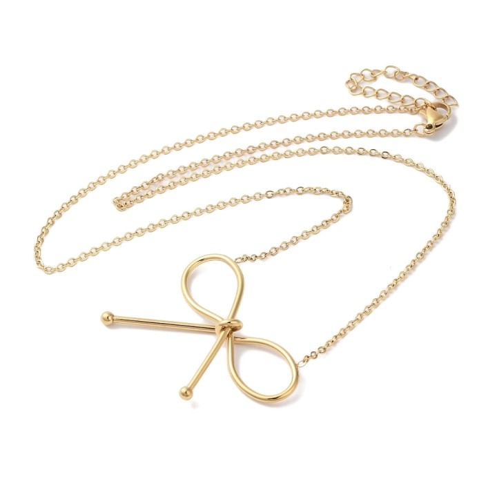 Perlarosa World Bowknot Necklace Gold