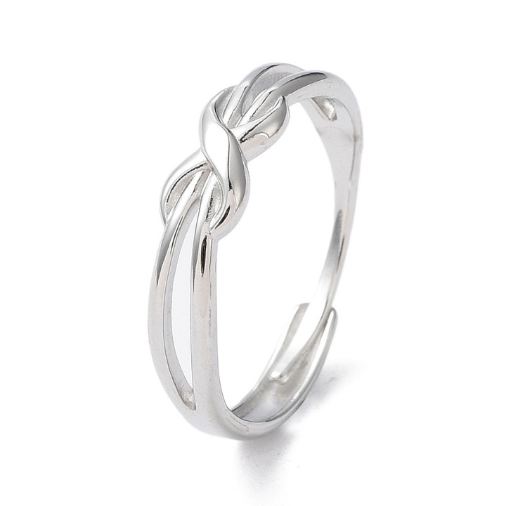 Perlarosa World Twist Cuff Ring Silver