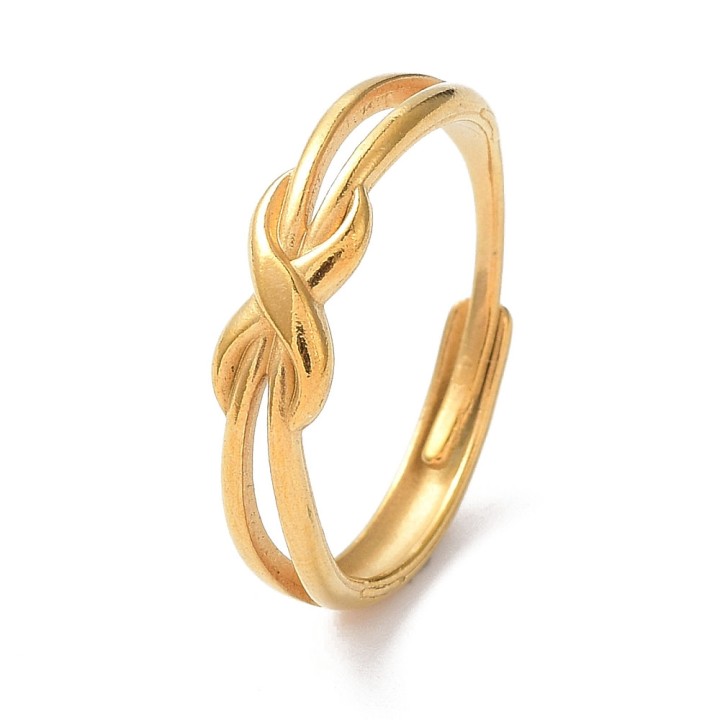 Perlarosa World Twist Cuff Ring Gold