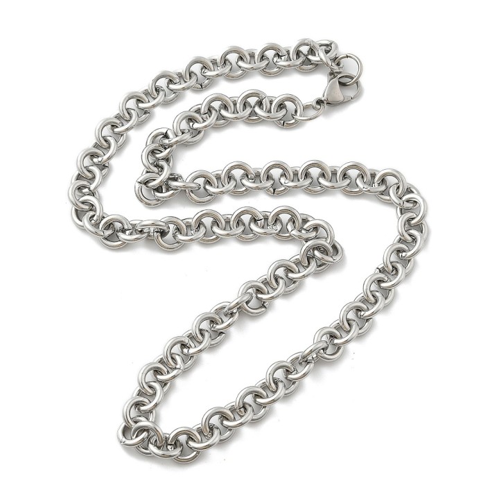 Perlarosa World Round Link Chain Necklace Silver