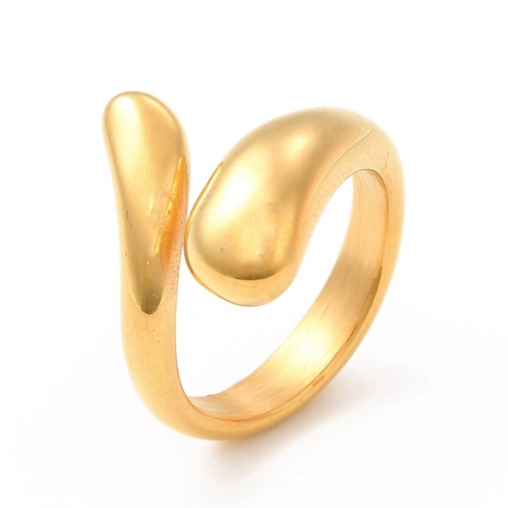 Perlarosa World Modern Fluid Wrap Ring – Sculptural Elegance, Size 7