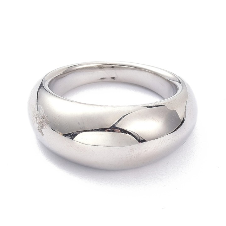 Perlarosa World Ring – Dome Band Design Silver