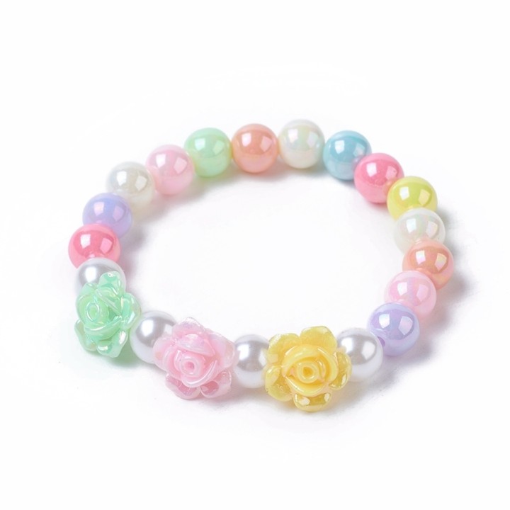 Perlarosa World Pastel Bloom Bracelet – Soft Hues, Sweet Charm