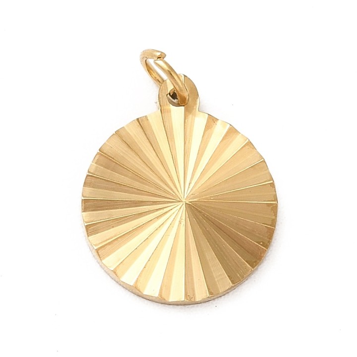 Perlarosa World Radiant Sunburst Charms – Modern Minimalism with Brilliant Texture Gold