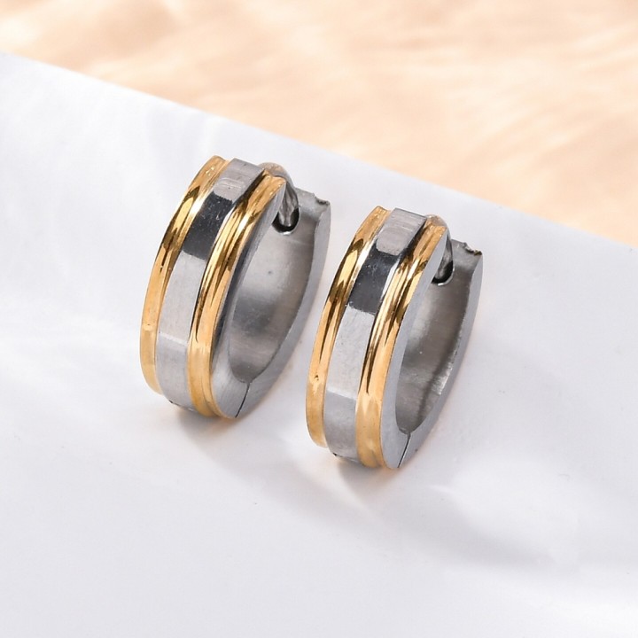 Perlarosa World Minimalist Hoop Earrings – Classic Design Gold/Silver