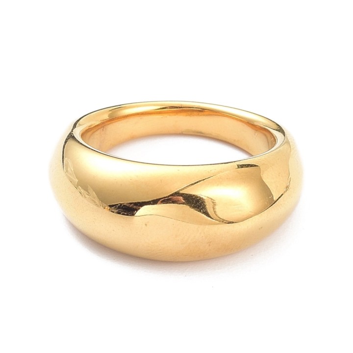 Perlarosa World Ring – Dome Band Design Gold