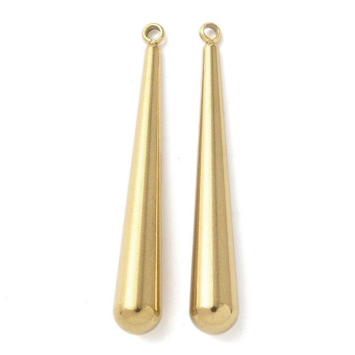 Perlarosa World Teardrop Dangle Pendant – Sleek Minimal Design  Gold