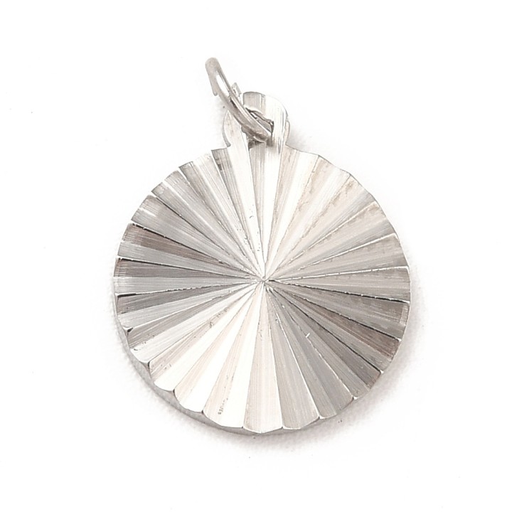 Perlarosa World Radiant Sunburst Charms – Modern Minimalism with Brilliant Texture Silver