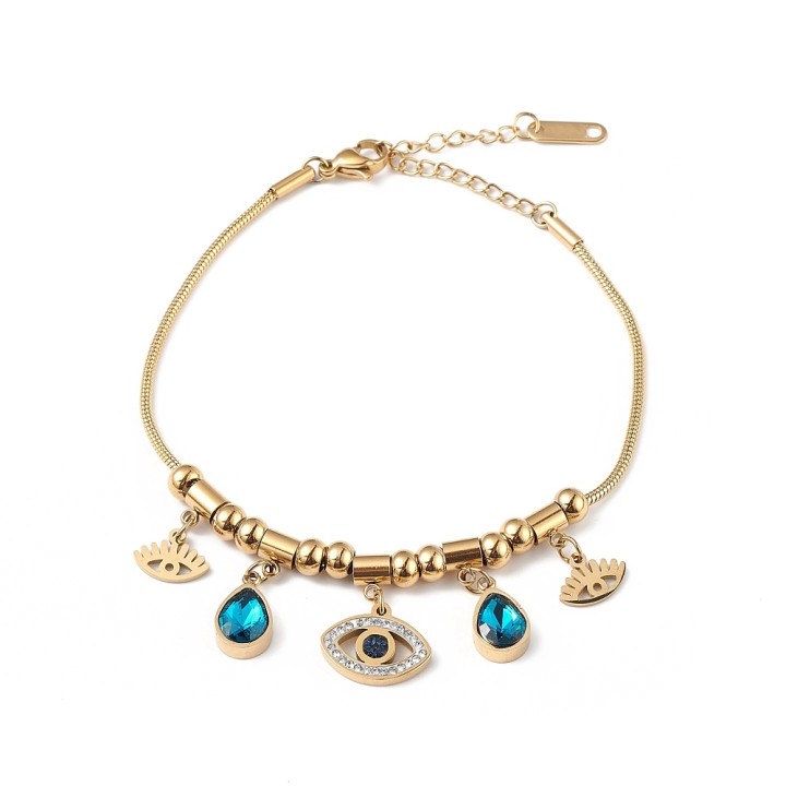 Perlarosa World Bracelet – Evil Eye & Rhinestone Charm Design