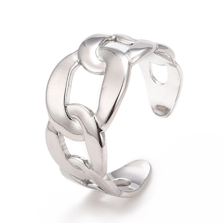 Perlarosa World Ring – Chain Link Design (Adjustable) Silver
