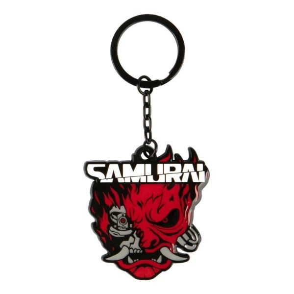 Jinx Cyberpunk 2077 Samurai Logo Metal Keychain