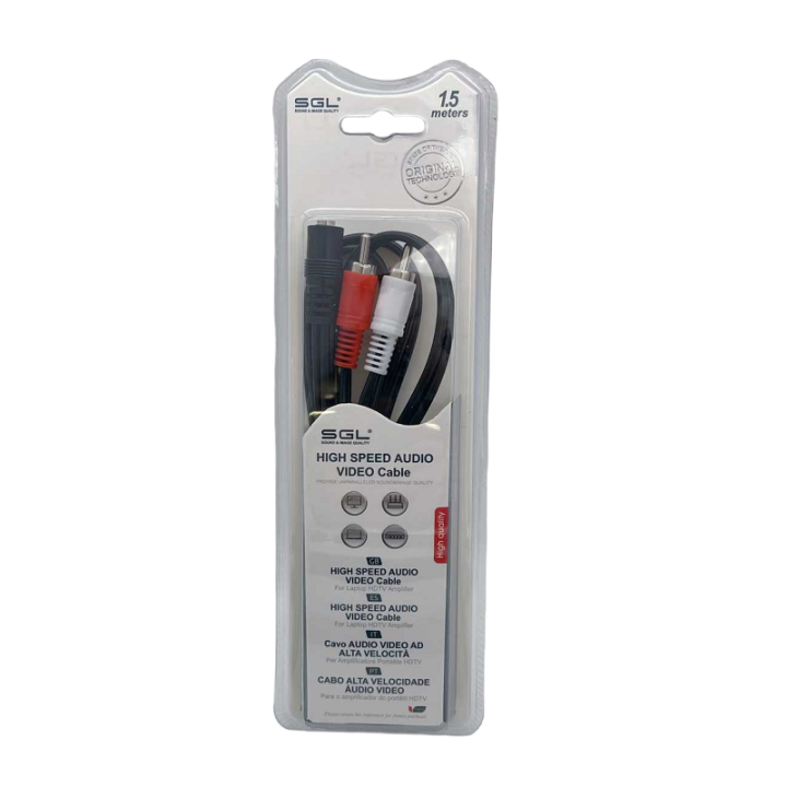 SGL Καλώδιο ήχου Jack 3.5mm female/2xRCA male 1.5m