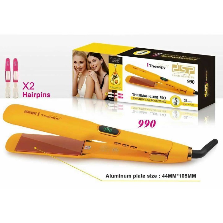 DSP Thermah-Luxe Pro Ισιωτική μαλλιών Yellow